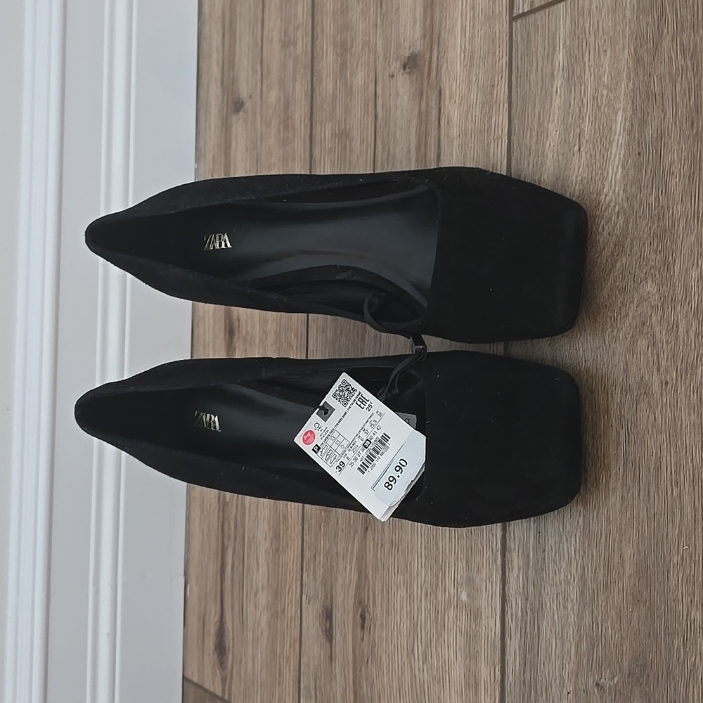 ZARA leather high heels black